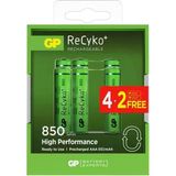 Gp Recyko 850 Serisi Aaa Şarjlı Pil 4+2