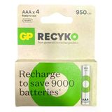 GP ReCyko 950 mAh AAA Şarj Edilebilir İnce Kalem Pil 4'lü Paket