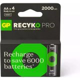GP Recyko GP2100 2000 mAh Pro Siyah AA Şarjlı Kalem Pil 4'lü