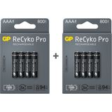 Gp Recyko Pro 800 Mah Aaa Ince Kalem 8'li Şarj Edilebilir Pil - 8 Adet