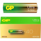 Gp Ultra Alkaline Aaa LR03 Ince Kalem Pil 40'lı Paket (G-Tech) - Yeşil