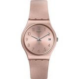 GP403 Swatch Pinkbaya Kadın Kol Saati – Analog, Takvimli, 3 ATM Su Geçirmez, Plastik-Silikon Kasa ve Mineral Cam