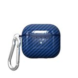 GPACK Airpods 3. Nesil uyumlu Kulaklık Kılıfı Karbon Fiber Görünümlü Silikon Airbag 05 Lacivert