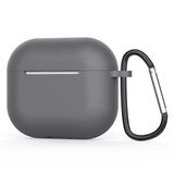 GPACK Airpods 3. Nesil uyumlu Kulaklık Kılıfı Mat Kancalı Silikon A11 Gri