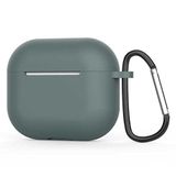 GPACK Airpods 3. Nesil uyumlu Kulaklık Kılıfı Mat Kancalı Silikon A11 Koyu Yeşil