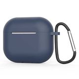 GPACK Airpods 3. Nesil uyumlu Kulaklık Kılıfı Mat Kancalı Silikon A11 Lacivert