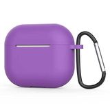 GPACK Airpods 3. Nesil uyumlu Kulaklık Kılıfı Mat Kancalı Silikon A11 Mor