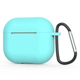 GPACK Airpods 3. Nesil uyumlu Kulaklık Kılıfı Mat Kancalı Silikon A11 Turkuaz