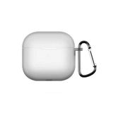 GPACK Airpods 4 uyumlu Kulaklık Kılıfı Mat Kancalı Silikon SF13 Şeffaf