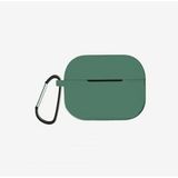 GPACK Airpods 4 uyumlu Kulaklık Kılıfı Mat Kancalı Silikon SF13 Yeşil