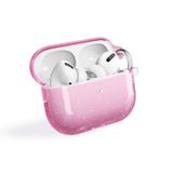 GPACK Airpods Pro 2 uyumlu Kulaklık Kılıfı Parlayan Simli Transparan Airbag 32 Pembe