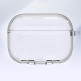 GPACK Airpods Pro 2 uyumlu Kulaklık Kılıfı Şeffaf Sert Silikon Kancalı SF15 Renksiz