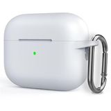 GPACK Airpods Pro 2 uyumlu Kulaklık Kılıfı Silikon Mat Kancalı + İp SF16 Beyaz