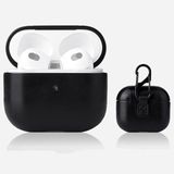 GPACK Airpods Pro 2 uyumlu Kulaklık Kılıfı Suni Deri Kancalı Silikon SF9 Siyah