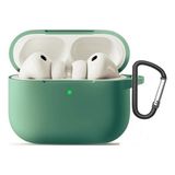 Gpack Airpods Pro 3 Uyumlu Kılıf Mat Kancalı Silikon SF13 Yeşil