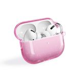 GPACK Airpods Pro uyumlu Kulaklık Kılıfı Parlayan Simli Transparan Airbag 32 Pembe