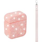 Gpack Airpods Uyumlu Kulaklık Kılıfı Bilek Askı Aparatlı Simli Airbag 45 Pembe