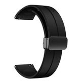 GPACK Amazfit Balance ile uyumlu Kordon Kayış d-buckle Mıknatıslı Silikon 22/jku, Siyah