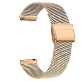 Gpack Amazfit GTR 2E Çıtçıtlı Hasır Metal Örgülü KRD 45 Gold Kordon