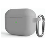 Gpack Apple Airpods 4 Uyumlu Kılıf Mat Kancalı Silikon SF13 Gri