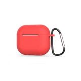 Gpack Apple Airpods 4 Uyumlu Kılıf Mat Kancalı Silikon SF13 Kırmızı