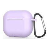 Gpack Apple Airpods 4 Uyumlu Kılıf Mat Kancalı Silikon SF13 Lila