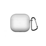 Gpack Apple Airpods 4 Uyumlu Kılıf Mat Kancalı Silikon SF13 Şeffaf
