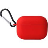 Gpack Apple AirPods Pro Mat Kancalı Silikon A11 Kırmızı Kulaklık Kılıfı