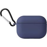 Gpack Apple AirPods Pro Mat Kancalı Silikon A11 Lacivert Kulaklık Kılıfı