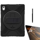 Gpack Apple iPad 10.9 (10.nesil) 2022 Kılıf Defender Tablet Tank Koruma Standlı DF22 + Nano + Kalem Siyah