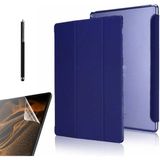 Gpack Apple iPad 9.7 2018 6.nesil Kılıf Smart Cover Kapaklı Standlı Uyku Modlu SM11 + Nano + Kalem Lacivert