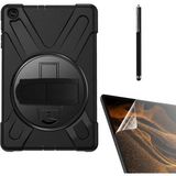 Gpack Apple iPad Mini 2 3 Kılıf Defender Tablet Tank Koruma Standlı DF11 + Nano + Kalem Siyah
