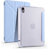 Gpack Apple iPad Mini 2021 6.nesil Kılıf Standlı Katlanabilir Pu Silikon Tf1 Mavi