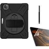 Gpack Apple iPad Pro 11 2020 12.9 Inç Kılıf Defender Tablet Tank Koruma Standlı DF33 + Nano + Kalem Siyah
