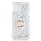 Gpack Apple iPhone 13 Mini Milce Sulu Yüzüklü Silikon Arka Kapak Gold Kılıf