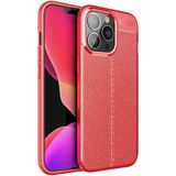 Gpack Apple Iphone 13 Pro Max Niss Silikon Deri Görünümlü Nano Glass Kırmızı Cep Telefonu Kılıfı