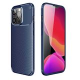 Gpack Apple iPhone 13 Pro Negro Karbon Görünüm Dizayn Silikon Lacivert Kılıf