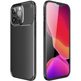 Gpack Apple iPhone 13 Pro Negro Karbon Görünüm Dizayn Silikon Siyah Kılıf