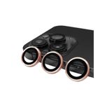 Gpack Apple iPhone 14 Pro ile Uyumlu Kamera Lens Koruyucu, Metal, Bronz