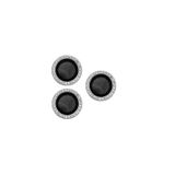 Gpack Apple iPhone 14 Pro Max ile Uyumlu Kamera Lens Koruyucu, Taşlı Metal, Gümüş
