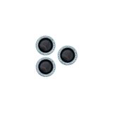 Gpack Apple iPhone 14 Pro Max ile Uyumlu Kamera Lens Koruyucu, Taşlı Metal, Mavi