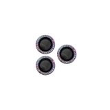 Gpack Apple iPhone 14 Pro Max ile Uyumlu Kamera Lens Koruyucu, Taşlı Metal, Şeffaf