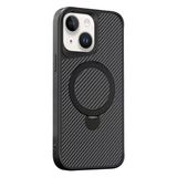 Gpack Apple İphone 15 Plus Kılıf Karbon Fiber Magsafeli Standlı Alp Kapak