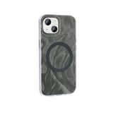 Gpack Apple İphone 15 Plus Kilif Kenarlari Tirtikli Firca Boya Desenli Magsafeli Palet Kapak