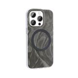 Gpack Apple İphone 15 Pro Kilif Kenarlari Tirtikli Firca Boya Desenli Magsafeli Palet Kapak