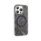 Gpack Apple İphone 15 Pro Max Kilif Kenarlari Tirtikli Firca Boya Desenli Magsafeli Palet Kapak