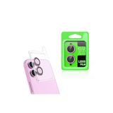 Gpack Apple iPhone 16 Plus ile Uyumlu Kamera Lens Koruyucu Metal, Pembe