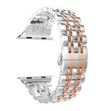 Gpack Apple Watch 3 4 5 42mm Kordon Çift Renk Metal Kordon Çıtçıtlı KRD 14
