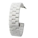 Gpack Apple Watch 4 5 38 mm Parlak Seramik Kaplama Metal ZR Beyaz Kordon