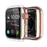 Gpack Apple Watch 4-5 42 mm Önü Kapalı Şeffaf Silikon Şeffaf Kordon